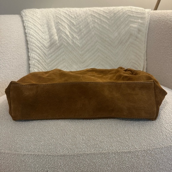 Veronica Beard Brown Suede Tote with Gold Chain - Picture 3 of 7